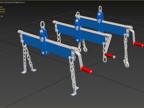 LEVELER BALANCER STABILIZER LOAD ENGINE HOIST CRANE SHOP RIGGING 3D मॉडल