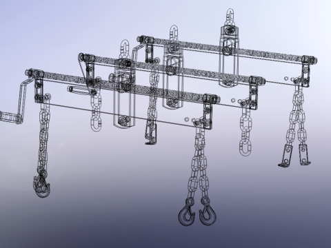 LEVELER BALANCER STABILIZER LOAD ENGINE HOIST CRANE SHOP RIGGING 3D मॉडल