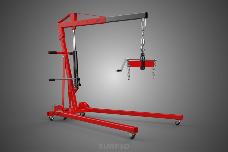JACK ENGINE CRANE HOIST LIFTING LEVELER BALANCER STABILIZER LOAD 3D Model .c4d .max .obj .3ds .fbx .stl .blend