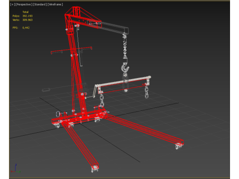 JACK ENGINE CRANE HOIST LIFTING LEVELER BALANCER STABILIZER LOAD 3D Model