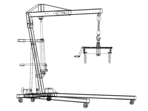 JACK ENGINE CRANE HOIST LIFTING LEVELER BALANCER STABILIZER LOAD 3D Model