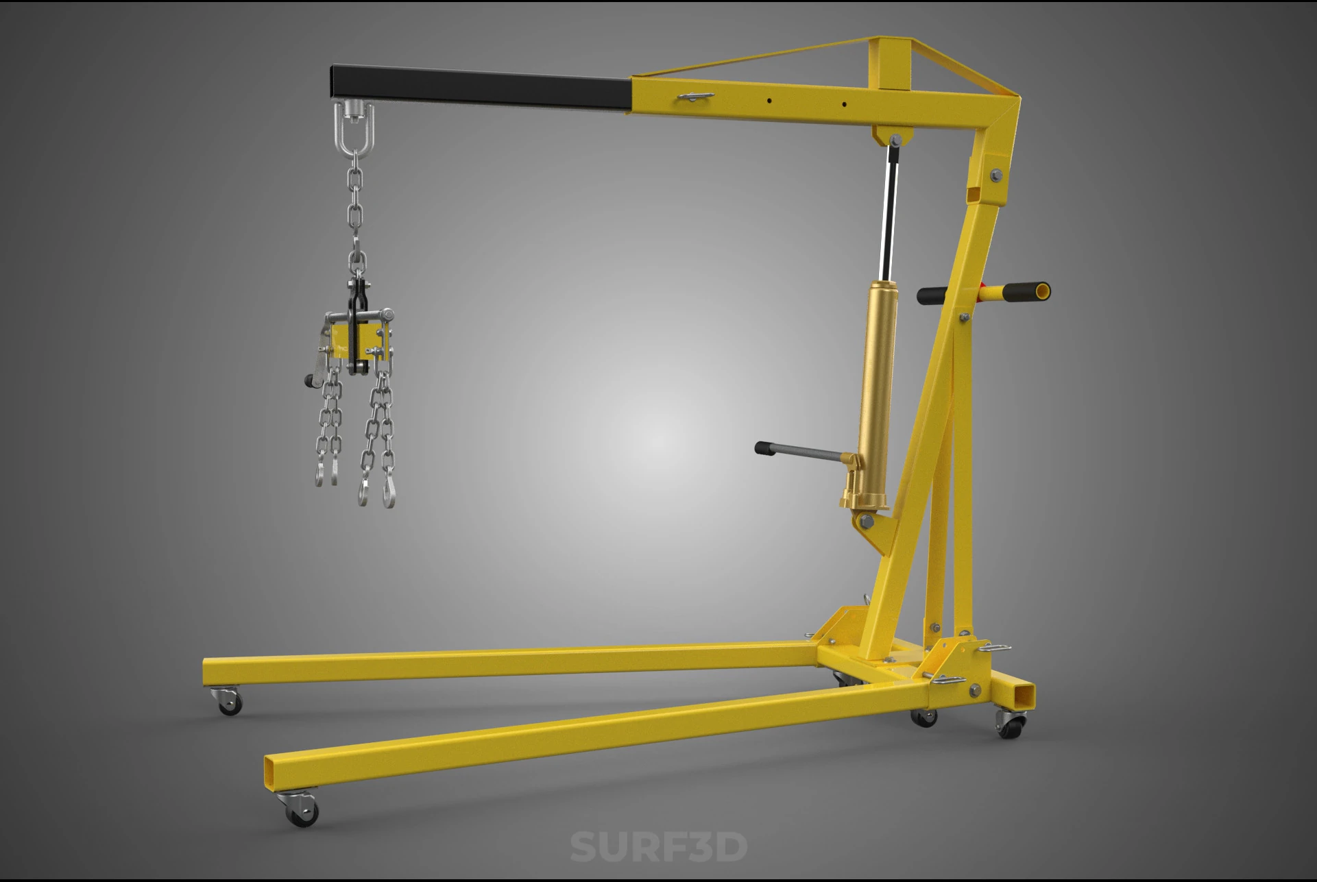 STEP 3D-Modell Werkstattkran - Download in STEP und anderen Formaten