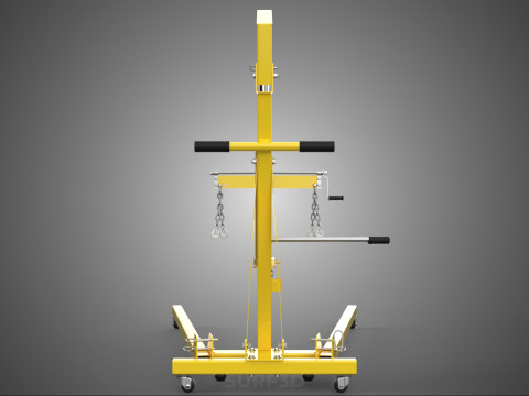 ENGINE CRANE HOIST LIFT FOLDING HYDRAULIC LEVELER BALANCER LOAD Model 3D
