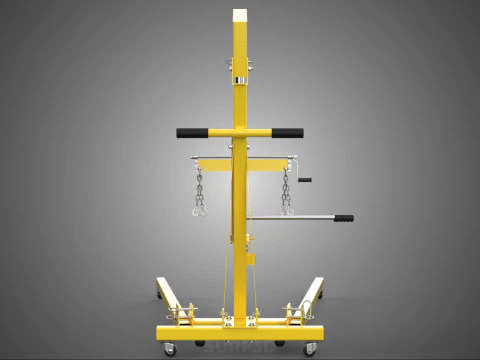 ENGINE CRANE HOIST LIFT FOLDING HYDRAULIC LEVELER BALANCER LOAD 3D Model