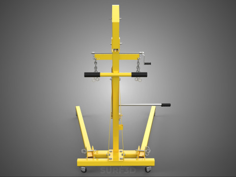 ENGINE CRANE HOIST LIFT FOLDING HYDRAULIC LEVELER BALANCER LOAD Model 3D