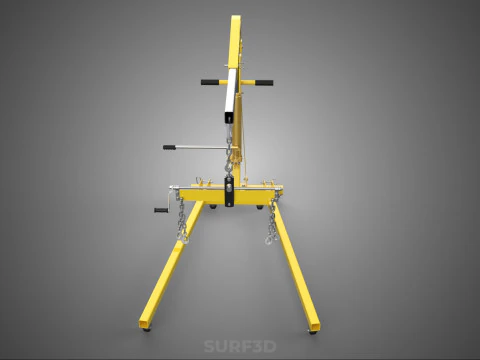 ENGINE CRANE HOIST LIFT FOLDING HYDRAULIC LEVELER BALANCER LOAD 3D Model