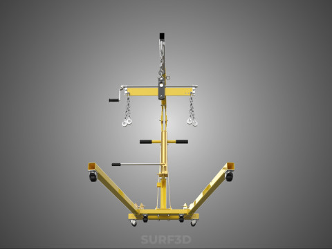 ENGINE CRANE HOIST LIFT FOLDING HYDRAULIC LEVELER BALANCER LOAD Model 3D