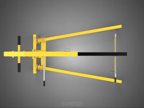 ENGINE CRANE HOIST LIFT FOLDING HYDRAULIC LEVELER BALANCER LOAD 3D Model