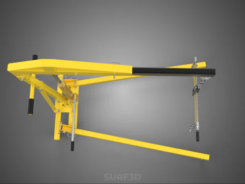 ENGINE CRANE HOIST LIFT FOLDING HYDRAULIC LEVELER BALANCER LOAD 3D Model