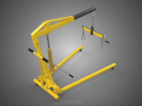 ENGINE CRANE HOIST LIFT FOLDING HYDRAULIC LEVELER BALANCER LOAD Model 3D