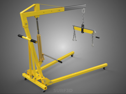 ENGINE CRANE HOIST LIFT FOLDING HYDRAULIC LEVELER BALANCER LOAD Model 3D
