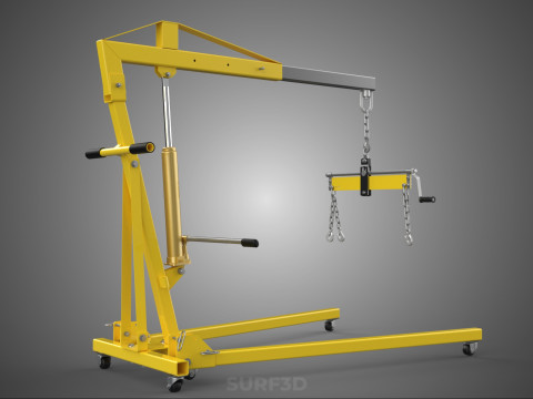 ENGINE CRANE HOIST LIFT FOLDING HYDRAULIC LEVELER BALANCER LOAD Model 3D