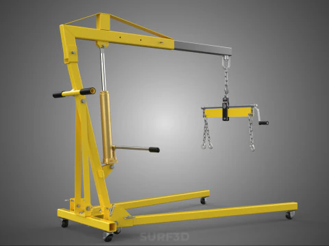 ENGINE CRANE HOIST LIFT FOLDING HYDRAULIC LEVELER BALANCER LOAD 3D Model