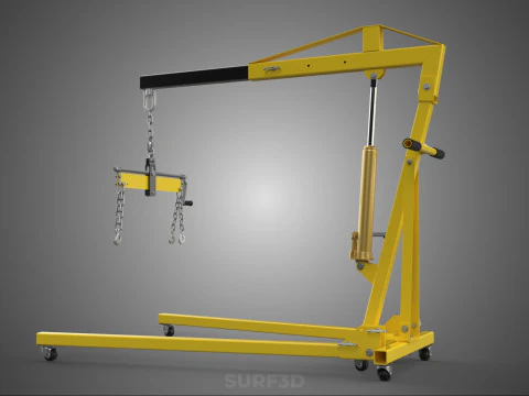 ENGINE CRANE HOIST LIFT FOLDING HYDRAULIC LEVELER BALANCER LOAD 3D Model