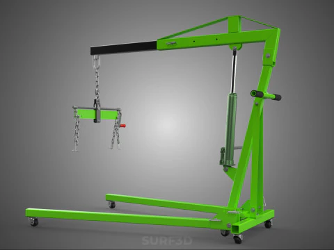 MOBILE ENGINE CRANE HOIST LIFTER STAND LEVELER BALANCER LOAD TON 3D Model