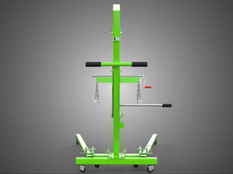 MOBILE ENGINE CRANE HOIST LIFTER STAND LEVELER BALANCER LOAD TON 3D Model