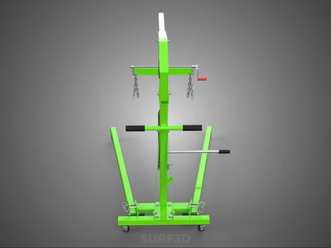MOBILE ENGINE CRANE HOIST LIFTER STAND LEVELER BALANCER LOAD TON 3D Model
