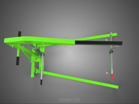 MOBILE ENGINE CRANE HOIST LIFTER STAND LEVELER BALANCER LOAD TON Modello 3D