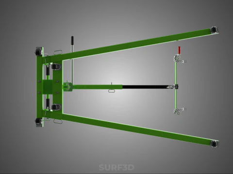 MOBILE ENGINE CRANE HOIST LIFTER STAND LEVELER BALANCER LOAD TON 3D Model
