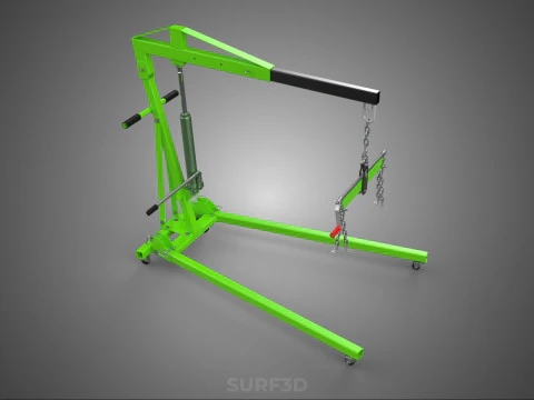 MOBILE ENGINE CRANE HOIST LIFTER STAND LEVELER BALANCER LOAD TON 3D Model