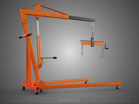 CRANE ENGINE HOIST LIFT WINCH HYDRAULIC LEVELER BALANCER LOAD UP 3D Model