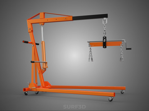 CRANE ENGINE HOIST LIFT WINCH HYDRAULIC LEVELER BALANCER LOAD UP 3D Model