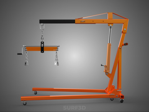 CRANE ENGINE HOIST LIFT WINCH HYDRAULIC LEVELER BALANCER LOAD UP 3D Model