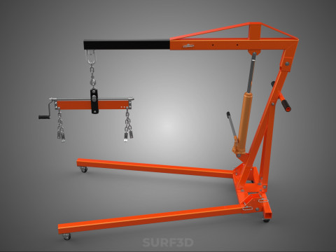 CRANE ENGINE HOIST LIFT WINCH HYDRAULIC LEVELER BALANCER LOAD UP 3D Model