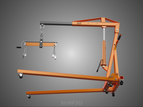 CRANE ENGINE HOIST LIFT WINCH HYDRAULIC LEVELER BALANCER LOAD UP 3D Model
