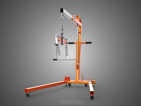 CRANE ENGINE HOIST LIFT WINCH HYDRAULIC LEVELER BALANCER LOAD UP 3D Model