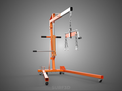 CRANE ENGINE HOIST LIFT WINCH HYDRAULIC LEVELER BALANCER LOAD UP 3D Model