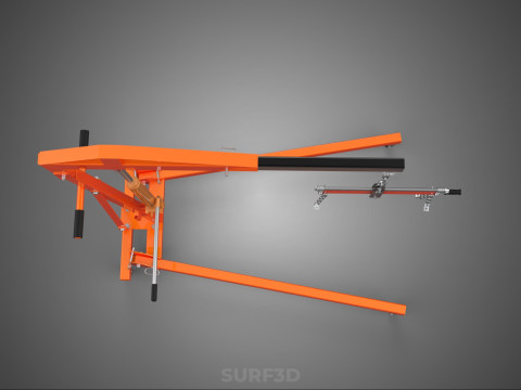 CRANE ENGINE HOIST LIFT WINCH HYDRAULIC LEVELER BALANCER LOAD UP 3D Model