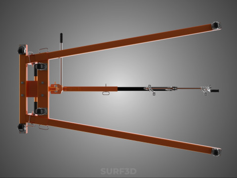CRANE ENGINE HOIST LIFT WINCH HYDRAULIC LEVELER BALANCER LOAD UP 3D Model