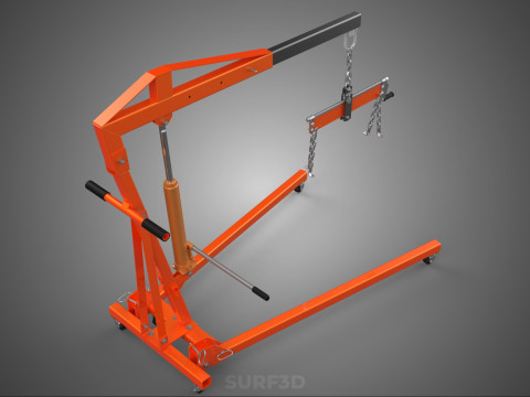CRANE ENGINE HOIST LIFT WINCH HYDRAULIC LEVELER BALANCER LOAD UP 3D Model