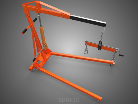 CRANE ENGINE HOIST LIFT WINCH HYDRAULIC LEVELER BALANCER LOAD UP 3D Model