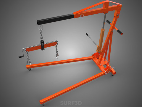 CRANE ENGINE HOIST LIFT WINCH HYDRAULIC LEVELER BALANCER LOAD UP 3D Model