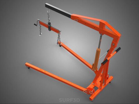 CRANE ENGINE HOIST LIFT WINCH HYDRAULIC LEVELER BALANCER LOAD UP 3D Model