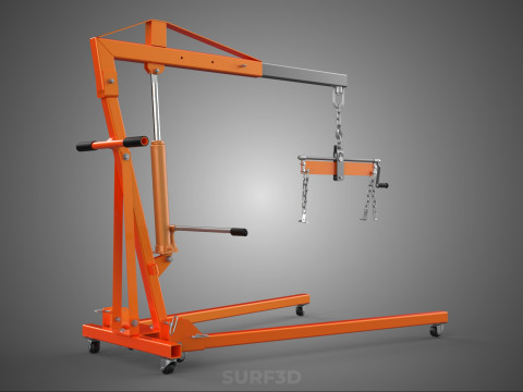 CRANE ENGINE HOIST LIFT WINCH HYDRAULIC LEVELER BALANCER LOAD UP 3D Model