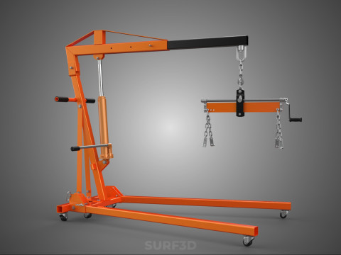 CRANE ENGINE HOIST LIFT WINCH HYDRAULIC LEVELER BALANCER LOAD UP 3D Model