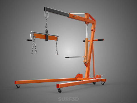 CRANE ENGINE HOIST LIFT WINCH HYDRAULIC LEVELER BALANCER LOAD UP 3D Model