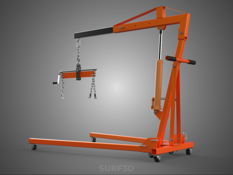 CRANE ENGINE HOIST LIFT WINCH HYDRAULIC LEVELER BALANCER LOAD UP 3D Model