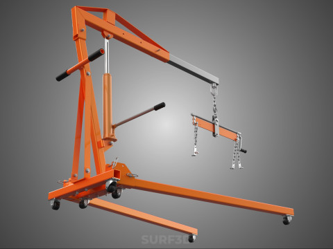 CRANE ENGINE HOIST LIFT WINCH HYDRAULIC LEVELER BALANCER LOAD UP 3D Model