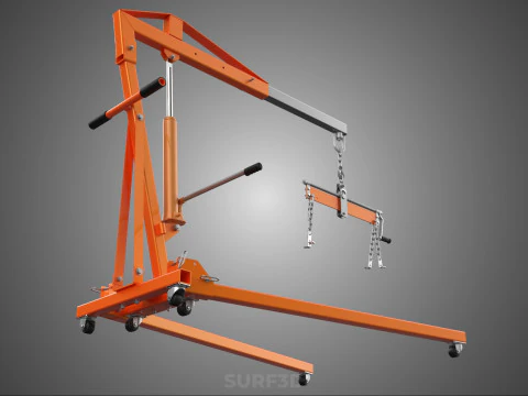 CRANE ENGINE HOIST LIFT WINCH HYDRAULIC LEVELER BALANCER LOAD UP 3D Model