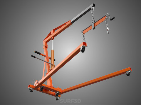 CRANE ENGINE HOIST LIFT WINCH HYDRAULIC LEVELER BALANCER LOAD UP 3D Model