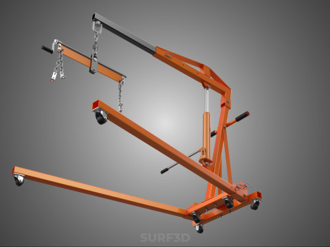 CRANE ENGINE HOIST LIFT WINCH HYDRAULIC LEVELER BALANCER LOAD UP 3D Model