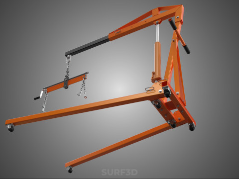 CRANE ENGINE HOIST LIFT WINCH HYDRAULIC LEVELER BALANCER LOAD UP 3D Model