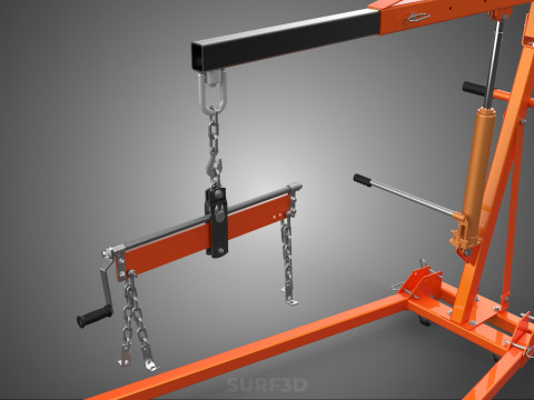 CRANE ENGINE HOIST LIFT WINCH HYDRAULIC LEVELER BALANCER LOAD UP 3D Model