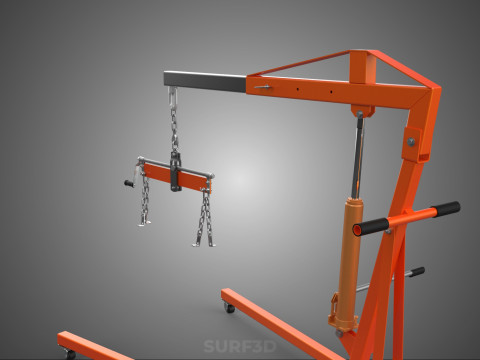 CRANE ENGINE HOIST LIFT WINCH HYDRAULIC LEVELER BALANCER LOAD UP 3D Model