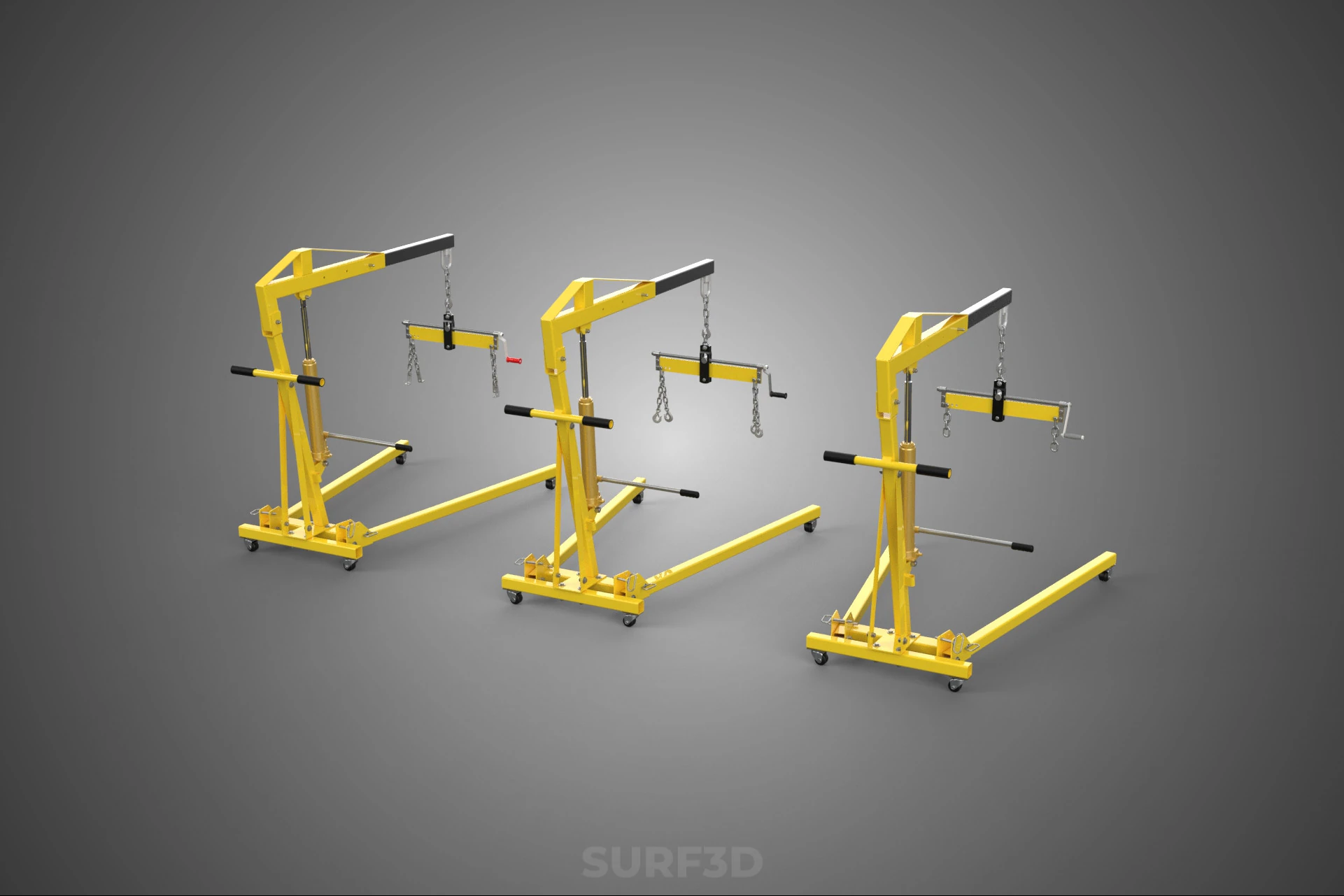 STANDARD CRANE ENGINE HOIST LIFT HYDRAULIC LEVELER BALANCER LOAD 3D Model .c4d .max .obj .3ds .fbx .stl .blend 