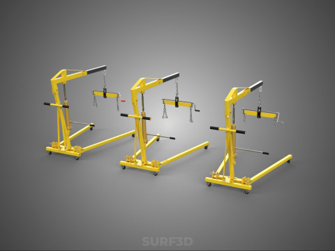 STANDARD CRANE ENGINE HOIST LIFT HYDRAULIC LEVELER BALANCER LOAD 3D 模型